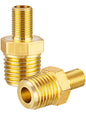 EVOULTES Brass Air Inflator Adapter, 1/4 NPT (M) to Standard Schrader Valve (M), Tire Inflator Connector for Auto Portable Air C