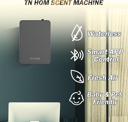 Smart Bluetooth Scent Air Machine for Home, Cold Air Technology Waterless Essential Oil Diffuser 500ML, Scent Cover Up to 1,450 Sq. Ft - Aromatherapy Fragrance for Large Room, Office, Hotel