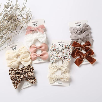 Baby Hair Clips Fully Lined Non Slip Hair Pins Baby Girls Hair Bows Barrettes Hair Accessories for Little Girls Infants Toddlers