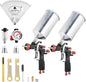 AEROPRO Tools R500 LVLP Double Air Spray Gun Kit with 1000cc Aluminum Cup, A610 Paint Guns Automotive, Car Paint Gun Sprayer, Paint Gun for House Painting, Car, Furniture, Varnish and Top Coat