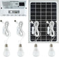 Solar Powered Indoor & Outdoor Pendant Lights with 4 LED Bulbs, Each 5m Cord, Waterproof, 6000mAh Battery for Yards, Gardens, Patios, Camping, RVs & Sheds