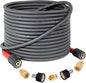 YAMATIC Super Flexible Pressure Washer Hose 40FT for Power Washer Replacement, Kink Resistant Extension With Leak-Free M22 Female & 3/8" Quick Connect Adapters, 1/4" 3200 PSI, Grey