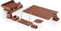 MOOGCO 12-Piece Leather Desk Set — Desk Pad 23.2" x 15.4", Double Document Tray, Pen Holder — Desk Organizer Set for Home Office & Executive Desk Accessories
