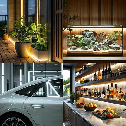 UVTaoYuan Led Strip Lights, 5V USB LED Lighting COB Short LED Strip Light White Flexible Not Dimmable led Light for Display Cabinet, Living Room,DIY Home COB Lighting Decor tv Lights (3.28FT 6500K)