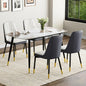 Small Dining Table Set for 4, 50'' Sintered Stone Table, Easy to Assemble, Suitable for Small Spaces