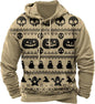Halloween Hoodie Men Graphic Pumpkin Ghost Printed Sweatshirt Casual Trendy Long Sleeve Halloween Hooded Tops with Pockets