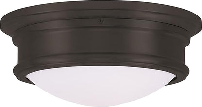 Livex Lighting 7342-07 Astor 2 Light Ceiling Mount, Bronze