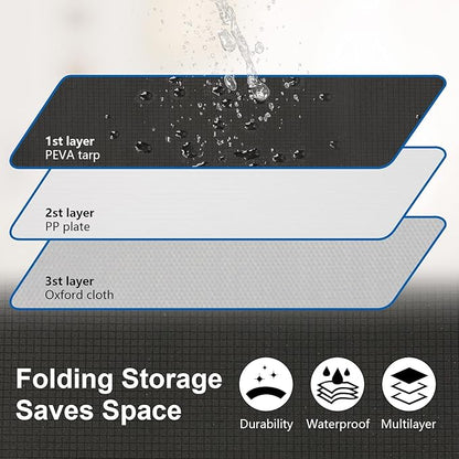 Underbed Storage Containers 3 Pack, Large Under Bed Storage Bins with Lids, Foldable Under the Bed Storage Drawer for Organizing Clothes, Shoes, Blankets, Pillows-PEVA Waterproof Material