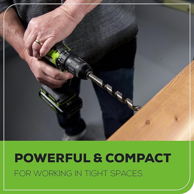 Greenworks 24V MAX Cordless Brushless Drill & Impact Driver Combo Kit, Electric Drill Set, High Torque, Lightweight, Professional Grade, Includes 2x 2.0Ah Batteries, Charger, and Storage Bag