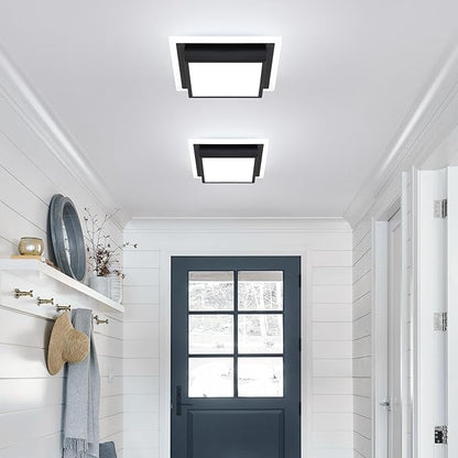 32W Hallway Ceiling Light, Kitchen Ceiling Light, 6000K Cold White Flush Mount Ceiling Lamp, Square Modern LED Lighting Fixtures for Living Room Bedroom Bathroom Kitchen