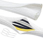 Cable Management Split Wire Loom Sleeve - Cord Hider & Protector for Desk, Pet Chew Proof, Wire Cover Organizer, Flexible Tube for Wires and Cables (3/16 Inch 25FT, White)