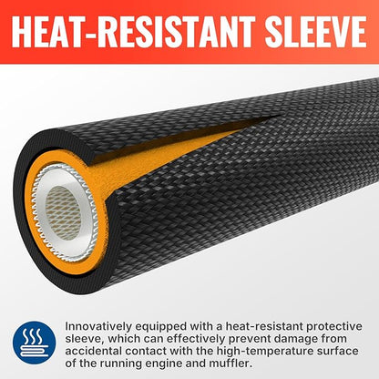 YAMATIC Upgraded Flexible Pressure Washer Hose 50 FT 3400 PSI, 1/4" Wear & Kink Resistant Power Washer Hose with Heat Protect Sleeve, Durable Replacement Hose for Uberflex Flexzilla Ryobi