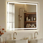 48X36 LED Bathroom Mirror with Lights, Anti-Fog, Dimmable - Lighted Bathroom Vanity Mirror with Front & Back Light, 3 Color Temperatures, Memory Function, Tempered Glass (Horizontal/Vertical)