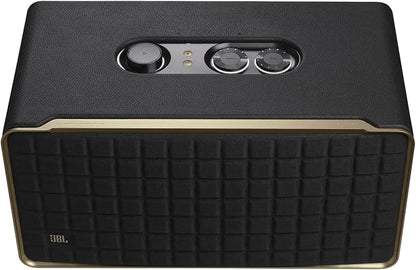 JBL Authentics 500 - Retro Style Home Speaker with Bluetooth, Voice Control, and Dolby Atmos, Multi Room Playback, Built in Alexa and Google Assistant, Automatic self tuning