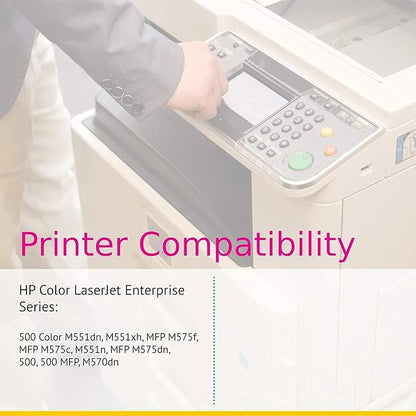 CS Replacement Toner Cartridge Compatible with HP 507X 507A CE400X CE401A CE402A CE403A for Enterprise M551n M551dn M551xh M570dw M570dn M575c M575dn (Black Cyan Magenta Yellow 4-Pack)