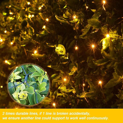 echosari Net Lights Battery Operated, 100 LED Dual Color Changing Bush Lights 5X 5Ft Christmas Net Light with Remote for Garden Shrub Bush Fence Decor (Warm White & Multicolor)