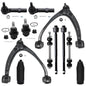 Detroit Axle - 12pc Front End Kit for Silverado Suburban 1500 Avalanche Tahoe Sierra Yukon XL 1500 Escalade, Upper Control Arms