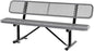 Global Industrial 6'L Heavy Duty Expanded Metal Mesh Bench with Backrest with Steel Frame, Portable Outdoor Bench, 1000 lbs Capacity, Gray, 72" L x 24" W x 33" H