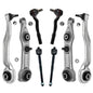 Detroit Axle - 8pc Front End Kit for Mercedes-Benz E350 E320 E500 CLS550 CLS500 E550, CLS63 CLS55 E55 E63 AMG, 4 Lower Rearward
