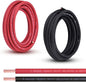 Shirbly 2 Gauge Battery Cable, 20FT Red + 20FT Black 2 AWG Pure Copper Wire Welding Cable, for Automotive, Battery, Solar and Generator, Standard USA OFC Wire