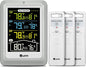 Indoor Outdoor Thermometer Wireless, 4.5 Inch Display Digital Hygrometer Thermometer Temperature Humidity Monitor with 330ft Range Sensor and Adjustable Backlight (Multi)
