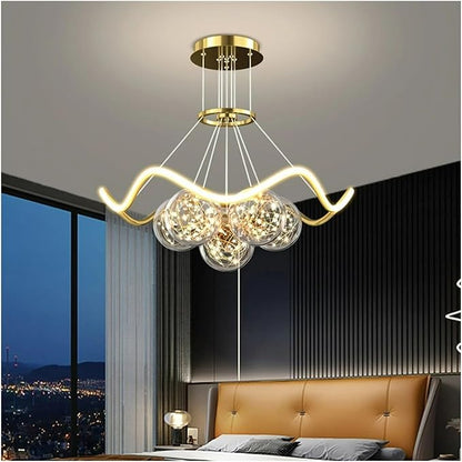Modern Living Room Warm Bedroom Dining Room Chaner Led Indoor Lighting Nordic Creative Decorative Bright Lamps,Modern (3Color Dimmable D60cm)