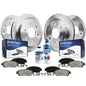 Detroit Axle - Brake Kit for 2008-2010 Infiniti QX56 Nissan Titan 2007-2011 Armada, Rear Disc Brake Rotors Ceramic Brakes Pads 2