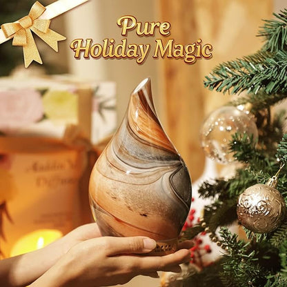 Porseme 150ml Glass Essential Oil Diffuser Aromatherapy Ultrasonic Cool Mist Humidifier 6 Running Hours Waterless Auto-Off Air Diffusers for Sleeping,Yoga,Office Working Spa and Rest (Deep Desert)