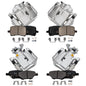 Detroit Axle - Front & Rear Brake Kit for 2004-2005 2009-2012 Chevy Malibu, 2006-2010 Pontiac G6, 2007-2009 Saturn Aura, Ceramic