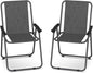 UDPATIO Patio Folding Chairs Set of 2, Lightweight Portable Patio Chair with Sturdy Steel Frame and Weather-Resistant Textilene Fabric, Black