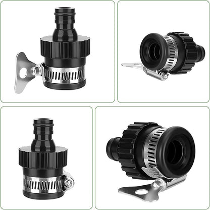 Faucet Connector for Portable Cordless Pressure Washer Use, Faucet Water Providing Way of Car Floor Wall Fence Cleaning(Note: for Pipe Diameter:0.4 Inch Use Only)