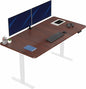 VIVO Electric 71 x 36 in Standing Desk, Memory Height Adjustment, 1B Series, Holds 220 lbs, Dark Walnut Top White Frame, DESK-KIT-1W7D-36