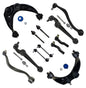 Detroit Axle - 12pc Front End Control Arms Kit for 2006-2007 Ford Fusion Mercury Milan, 2007 Lincoln MKZ, 2006 Zephyr, Lower For