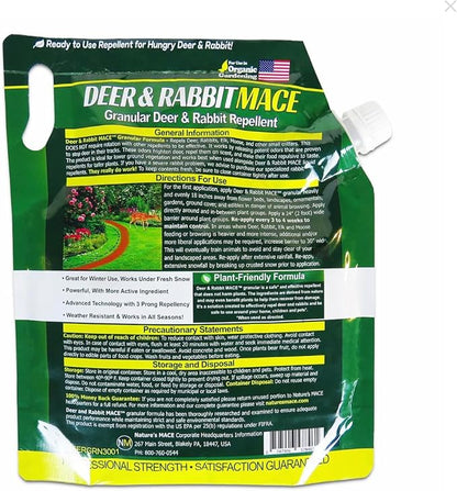 Nature's MACE Deer and Rabbit Mace, Deer Repellent for Plants, Repel Deer from Your Garden, Flowers, Yard, Protect Plants Fast, Deer Deterrent, Create a Deer Free Barrier, Pet & Plant Safe, 2.5 lb