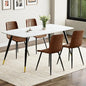 White Dining Table Set for 4, 62'' Dining Table Set for 4, Sintered Stone Dining Room Sets for 4, Easy to Assemble