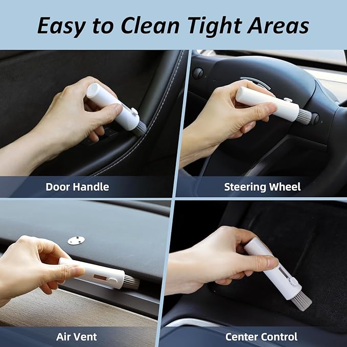 Keyboard Cleaner Laptop Cleaning Kit, All in One Keyboard Cleaning Kit with Car Screen Cleaner Spray, Retractable Detailing Brush for Phone iPhone Computer PC MacBook Airpod Camera Lens Elecitroncs