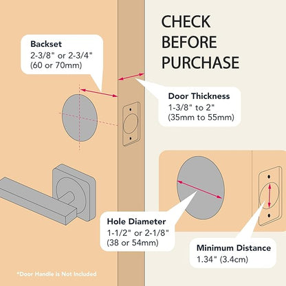 Smart Door Lock Deadbolt with Digital Keypad, Keyless Entry and Fingerprint Lock for Front Door, Bluetooth Electronic Lock with APP Control, Anti-Peeping Password