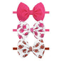 YanJie 3PCS 4.5’’ Breast Cancer Awareness Bows for Baby Girls Pink Headbands Football Headband Cancer Awareness Items Hair Accessories for Newborns