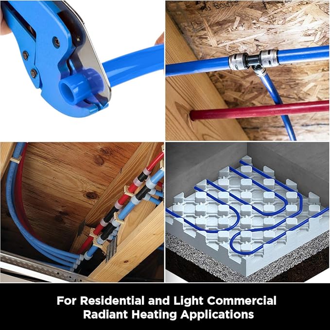 Pex Tube Coil - 1 Inch x 100 Ft, Blue, Non-Barrier Pex Pipe for Potable Water, Flexible Water Tubing for Plumbing