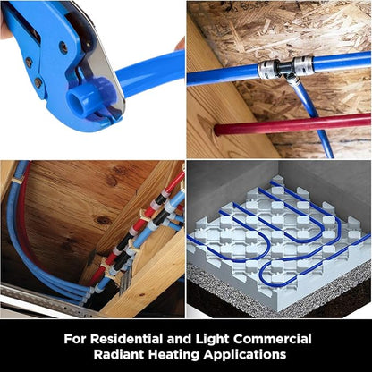 Pex Tube Coil - 1 Inch x 100 Ft, Blue, Non-Barrier Pex Pipe for Potable Water, Flexible Water Tubing for Plumbing