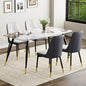 Modern Dining Table Set for 4, 62'' Sintered Stone Table, 4 Chairs, Easy to Assemble
