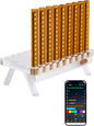 Sound Reactive Ambient Light, Smart App-Controlled Music Rhythm Lamp with Custom Modes, Designed for Portable Speaker Setup for Bedroom, Dorm, Living Room (Orange)