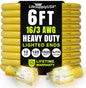 6ft Outdoor/Indoor Extension Cord 16/3 Gauge Heavy Duty 3 Prong SJTW, Waterproof, Flexible Cold-Resistant Long Power Cord,13A 125V 1625W, Yellow by LifeSupplyUSA