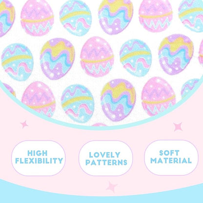 YanJie Easter Bows for Baby Girls Rabbit Egg Bow for Newborn Infant Easter Bunny Ears Hairbands Nylon Pink Bow Headband Easter Hair Accessories Gift
