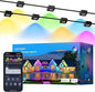 ASAHOM Permanent Outdoor Lights Pro S108D, 200FT with 144 RGBCW LEDs, WLED Integration, AI Lighting, 30000 Lighting Effect Combination, IP67 Waterproof for Christmas New Year Daily Decor, Black
