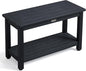 30'' Waterproof Shower Stool, Poly Lumber Shower Bench Seat for Shaving Legs, HDPS Plastic Bath Chair Seat, Non-Slip & No Maintenance, Black, Weight Capacity 700LBS (30 x 13 Inches)