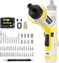 Enventor 4V Cordless Power Screwdriver Kit, Electric Screwdriver Set with 52pcs Accessories, 2000mAh Battery, Type-C Charging, 4.5Nm Screw Gun, 9+1 Torque Setting, 2 Position Handle, LED & Flashlight
