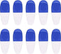 10 Magnetic Memo Holders Set - Large Clip, Plastic - White Blue