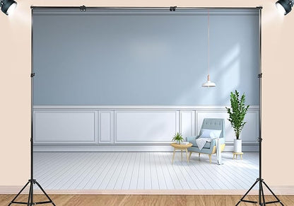 Modern Living Room Sofa Backdrop Smart Home Control Center Interior Apartment Luxury House Background Nordic Style Party Decorations Voice Activated Scene Live Video Zoom Calls Props 9X6ft Fabric
