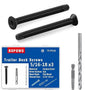 (70pcs) 5/16-18 x 3" Flat Head Thread Cutting Trailer Deck Screws, Black Phosphate, Package Contains T40 Star Drivea and 9/32 Drill bit